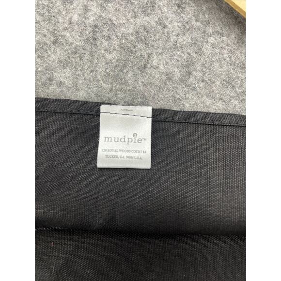 Mud Pie Hand Towel Linen Embroidered Black White 22x 14 Reality Is A Nice Place - Picture 6 of 7